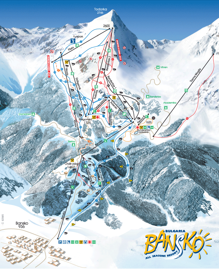 Mapa skijališta
