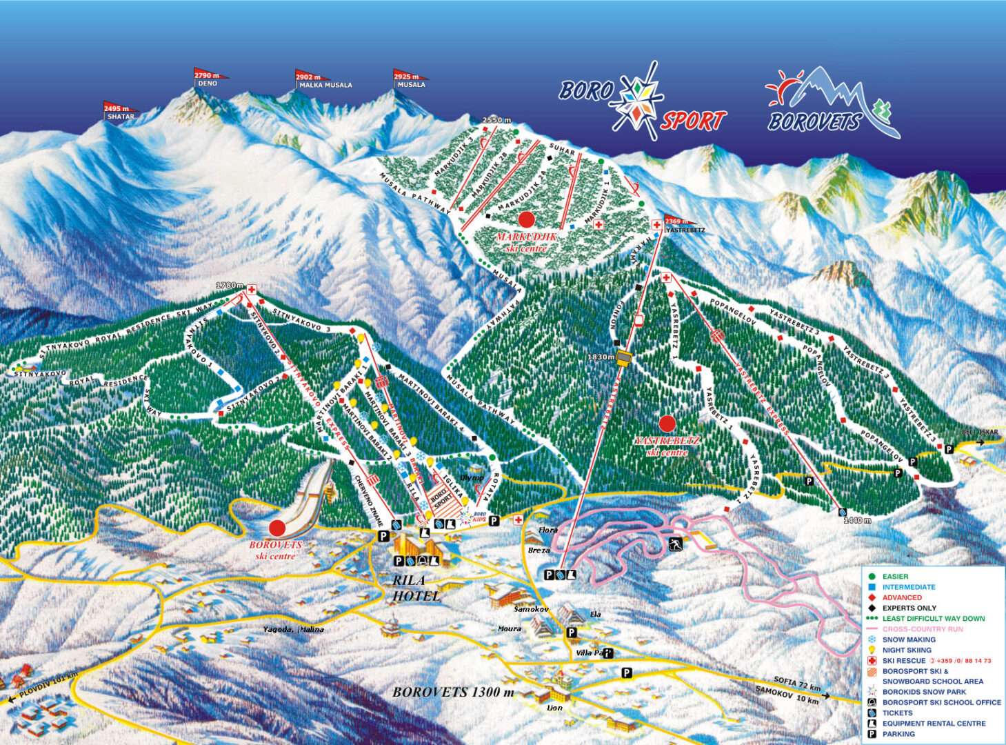 Mapa skijališta
